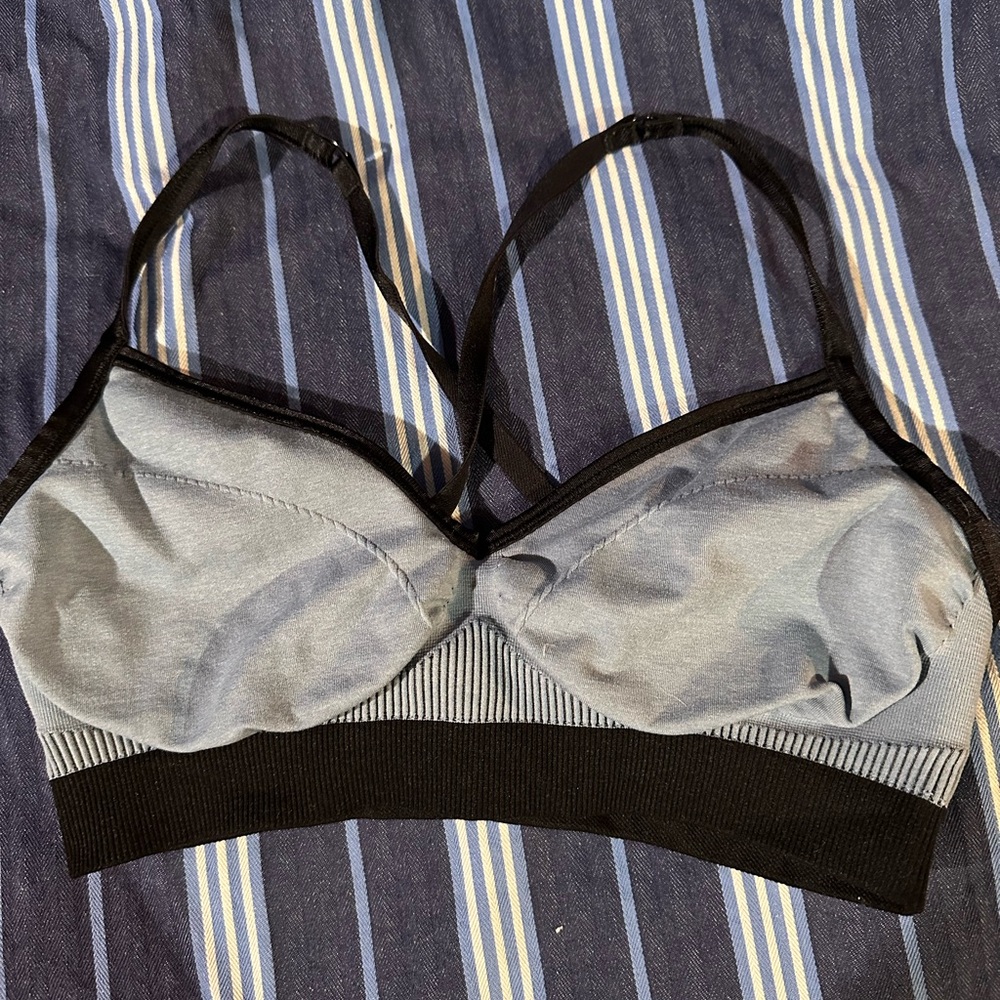 Lululemon Athletica Black and Gray Sports Bra